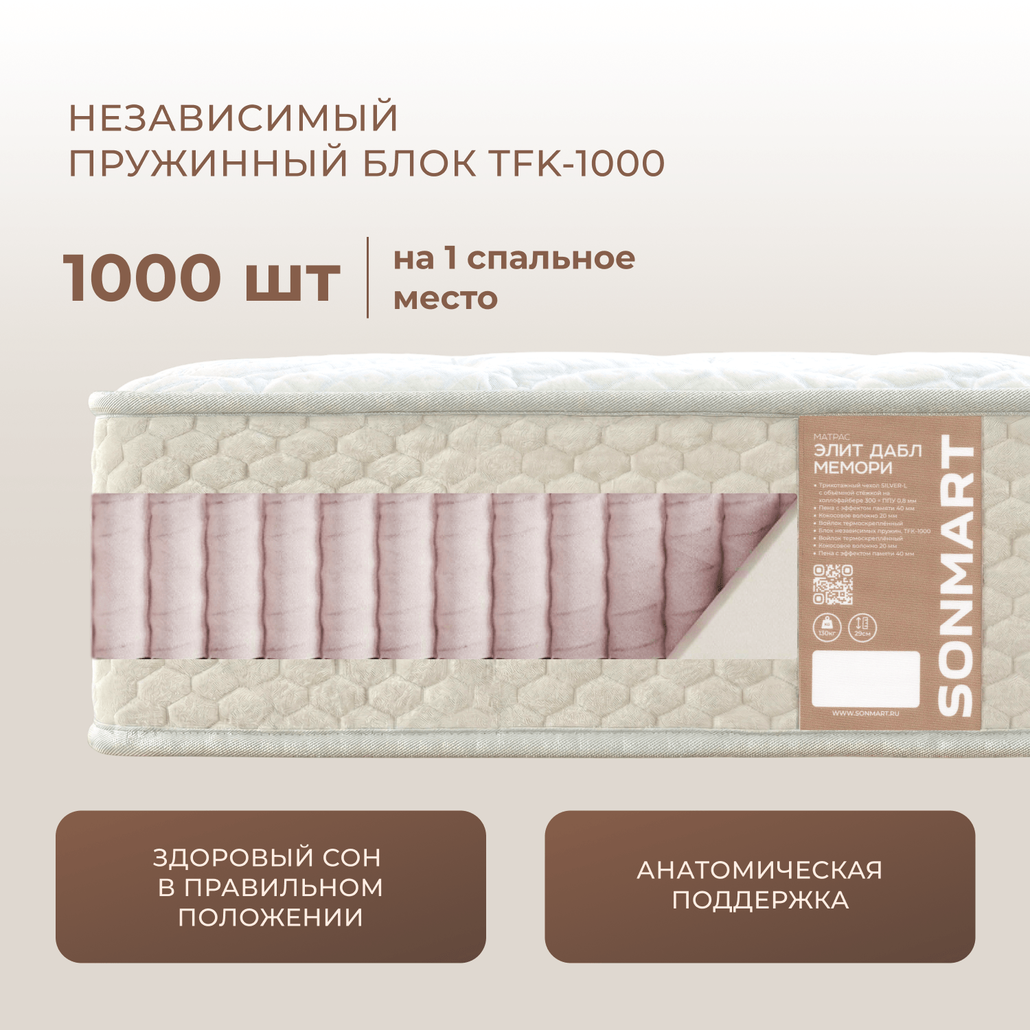 Фотографии Матрас ЭЛИТ ДАБЛ МЕМОРИ